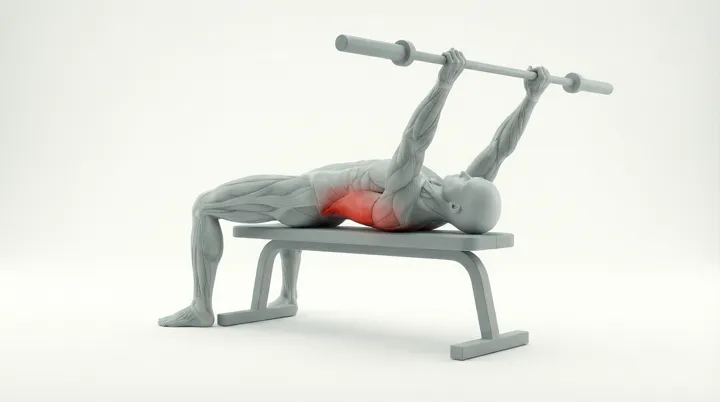 Pullover Animation Barbell Pullover 3D Animation — Lats & Chest Asset | MoveKit | MoveKit