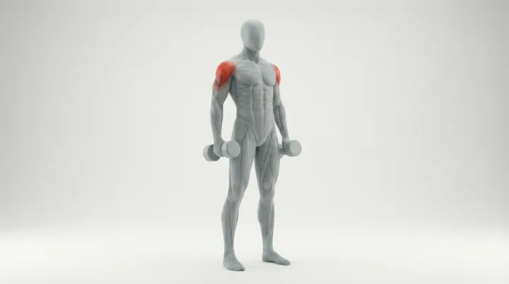 Dumbbell Front Raise 3D Animation — Shoulders | MoveKit | MoveKit