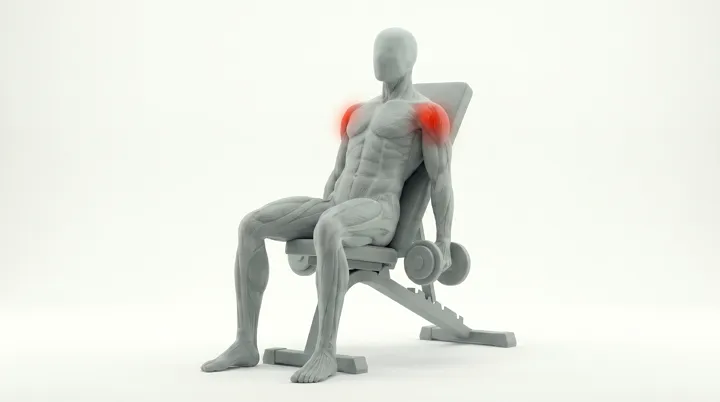 Dumbbell Incline Front Raise 3D — Front Delt Clip | MoveKit | MoveKit