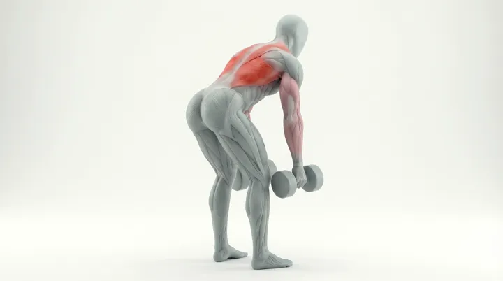 Dumbbell Row Bilateral 3D Animation — Back Asset | MoveKit | MoveKit