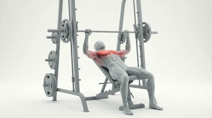Smith Incline Bench Press 3D Animation — Chest | MoveKit